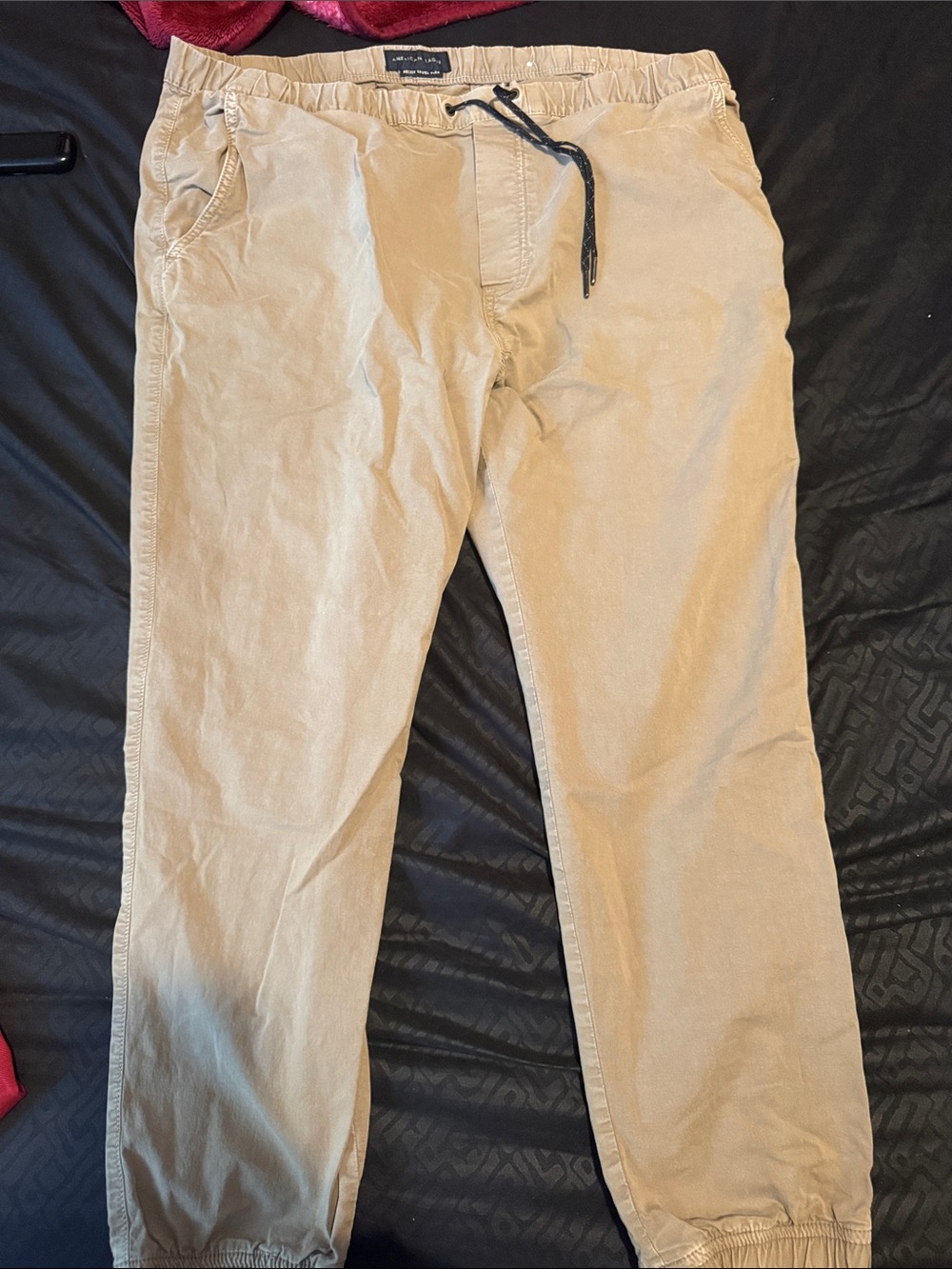 American eagle Men's Casual Drawstring Jogger Pants - Khaki